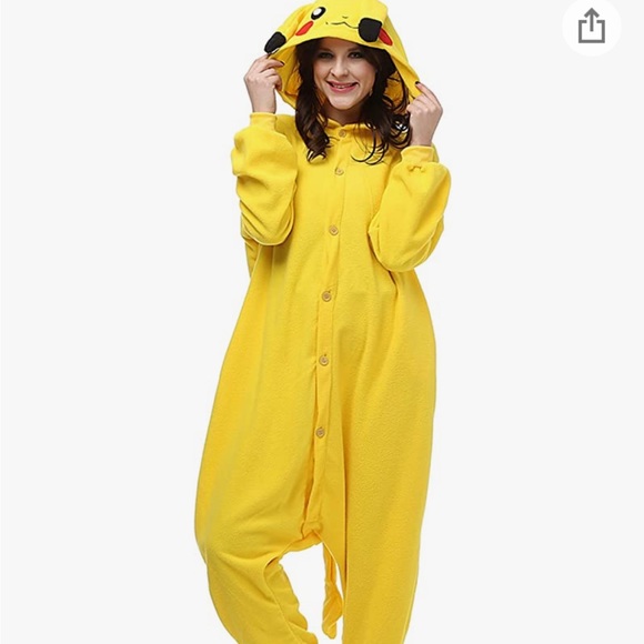 Pokemon Pikachu Onesie For Adults and Teenagers (Size S-XL) - Picture 3 of 4